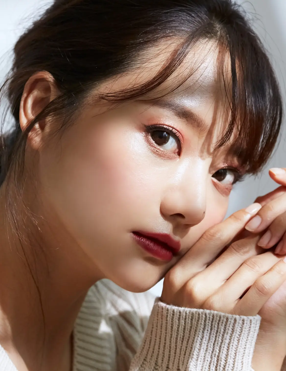 女性の横顔の写真